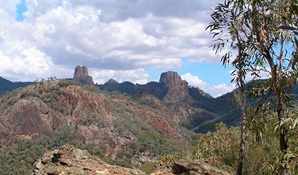 Views looking towards the Grand High Tops, Warrumbungle National Park. Photo: John Spencer