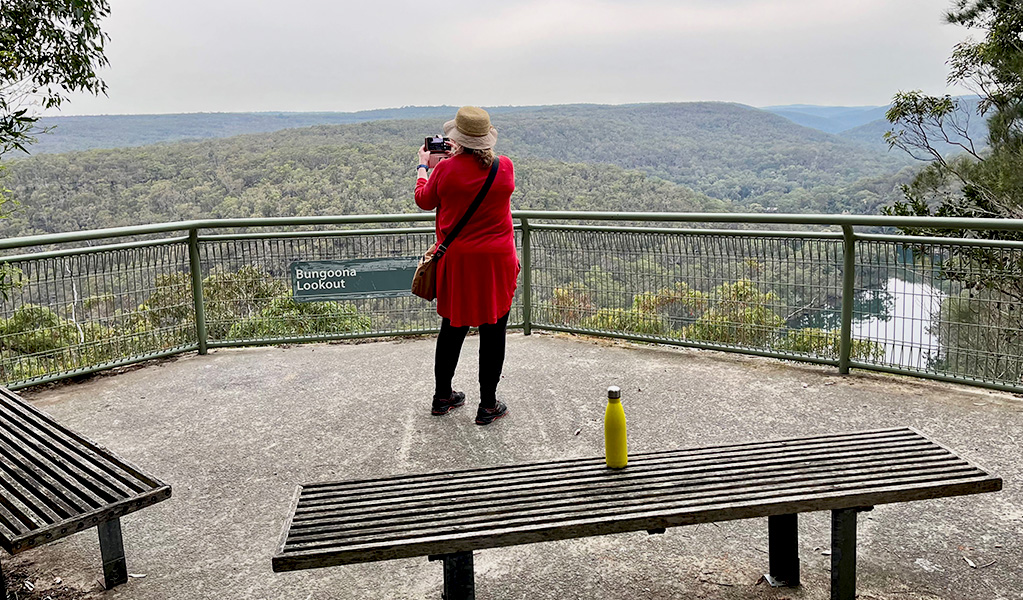 Soak up views all the way down Hacking River from Bungoona lookout. Credit: Natasha Webb &copy; DCCEEW