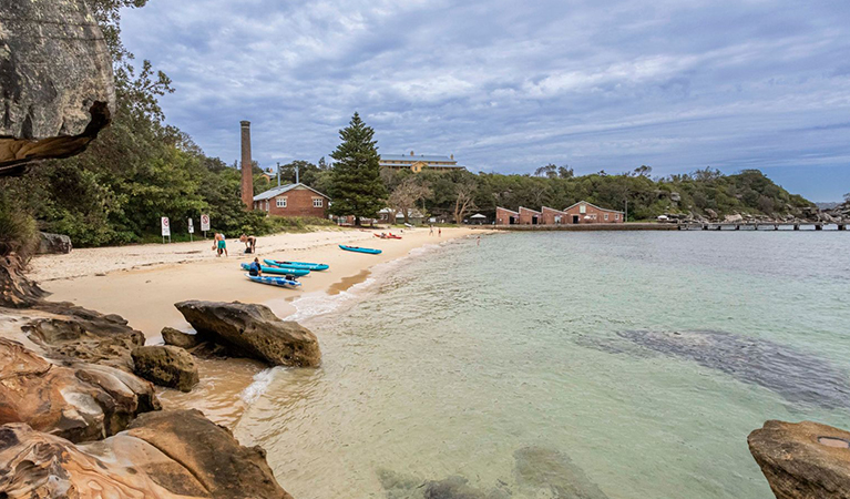 Hire a paddleboard, kayak, or snokelling gear from Q Station. Photo and &copy; Q Station
