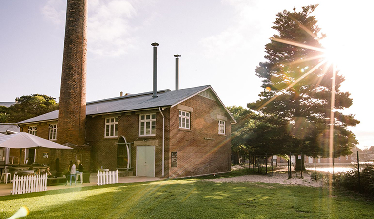 Q Station cafe and heritage buildings in Sydney Harbour National Park.Photo and &copy; Q Station